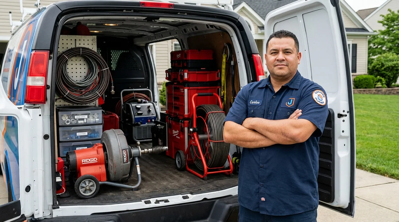 Professional drain cleaning equipment and Johns Plumbing LLC plumber in Memphis
